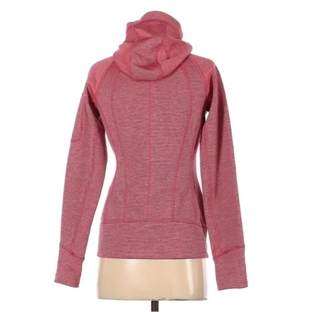 Athleta Zip-up Marron/Pink Hoodie